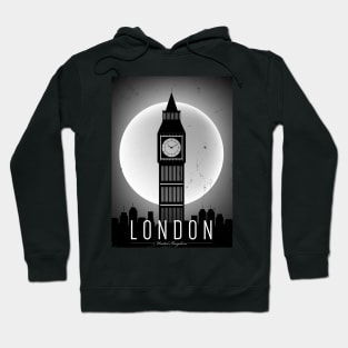 London black and white poster Hoodie